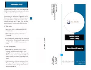 Roundabout Safety Brochure