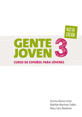 Nueva Edición Gente Joven Curso De Español Para Jóvenes3