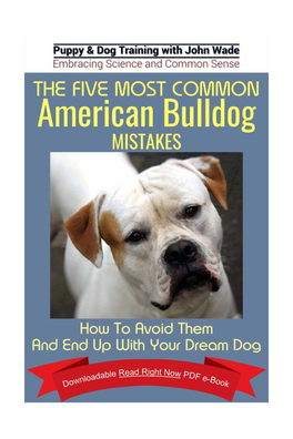 The Five Most Common American Bulldog Mistakes