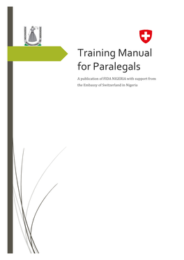 Fida Nigeria Paralegal Training Manual