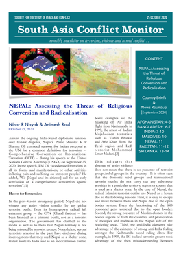 NEPAL: Assessing the Threat of Religious Conversion and Radicalisation