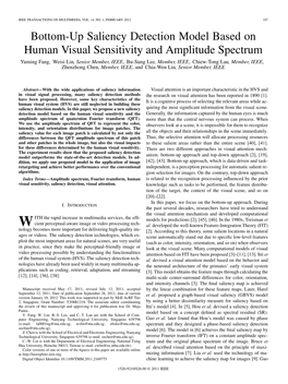 Bottom-Up Saliency Detection Model Based on Human Visual Sensitivity