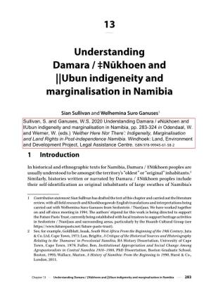 13 Understanding Damara / ‡Nūkhoen and ||Ubun Indigeneity