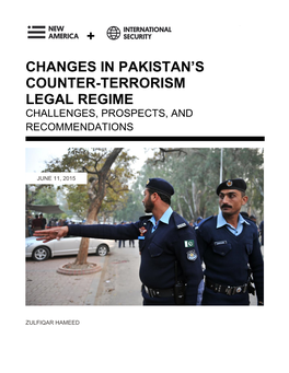 Changes in Pakistan's Counter-Terrorism Legal Regime +