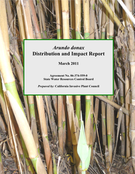 Arundo Donax Distribution and Impact Report