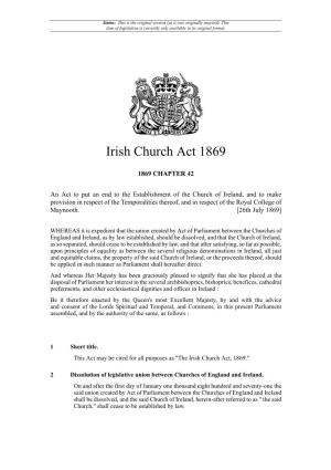 Irish Church Act 1869