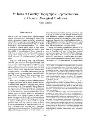 Topographic Representations in Classical Aboriginal Traditions
