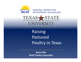 Raising Pastured Poultry in Texas