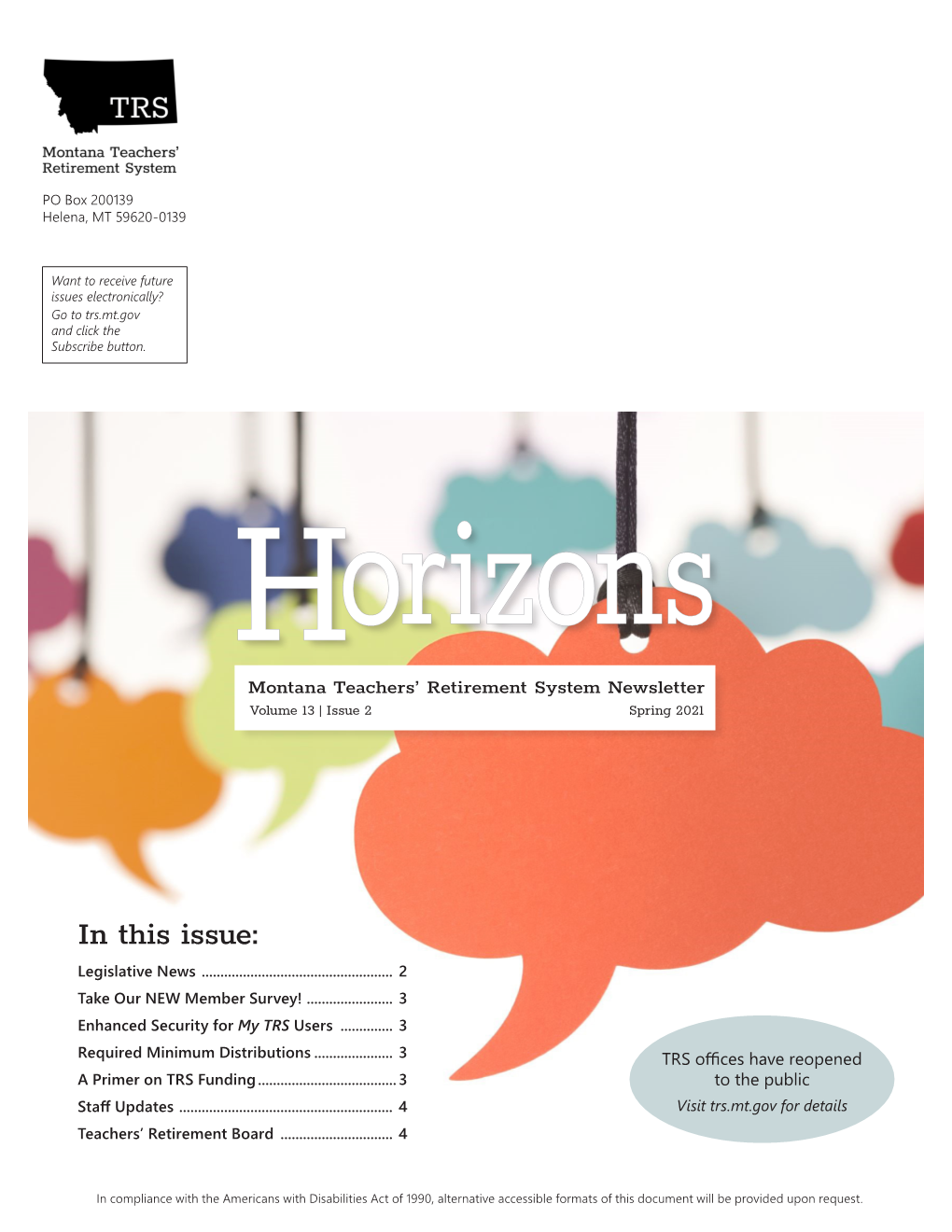 Horizons – Spring 2021