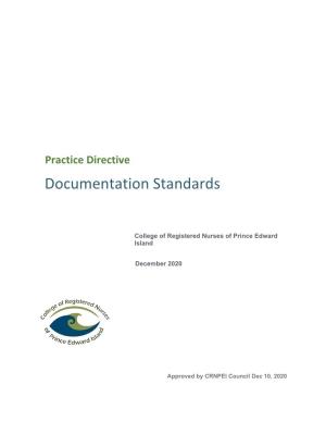 Practice Directive Documentation Standards