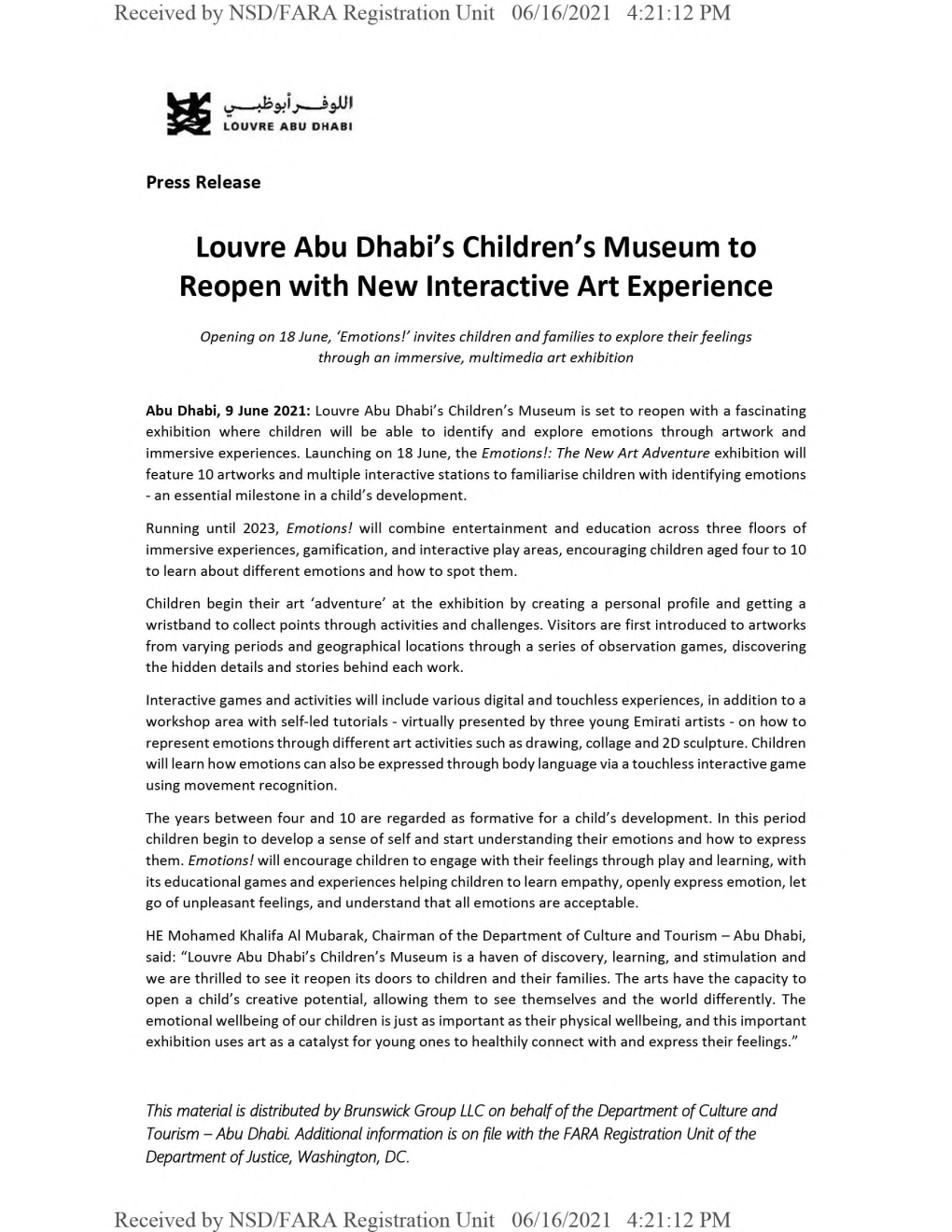 Louvre Abu Dhabi's Children's Museum to Reopen with New Interactive Art Experience