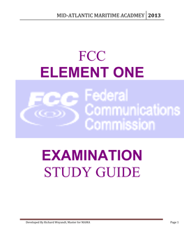Fcc Element One Examination Study Guide