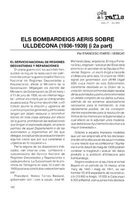 ELS BOMBARDEIGS AERIS SOBRE ULLDECONA (1936-1939) (I 2A Part)