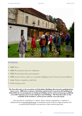 The Oxon Recorder Winter 2019