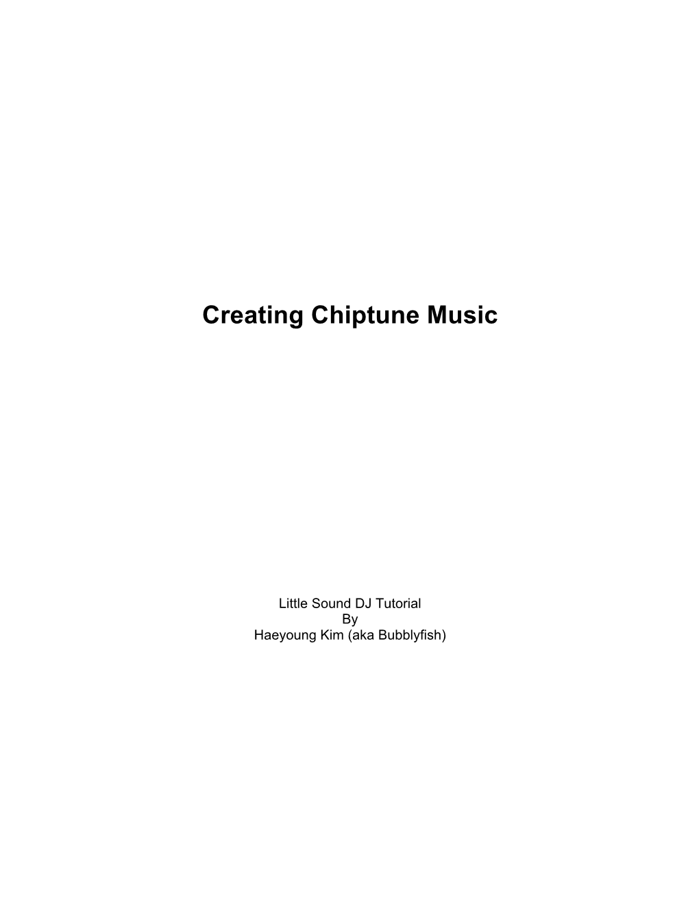 Creating Chiptune Music