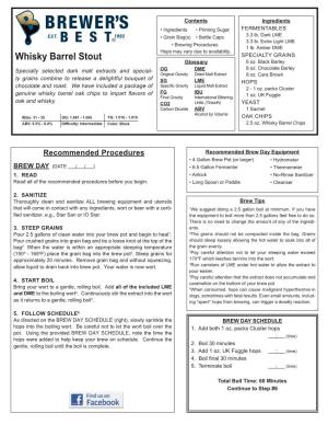 Whisky Barrel Stout Glossary 6 Oz