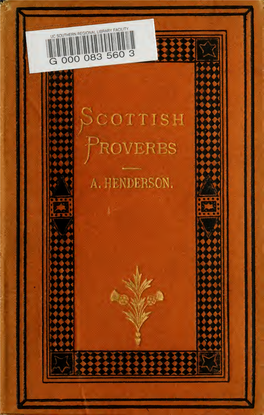 Scottish Proverbs, Collected and Arranged