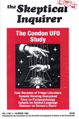 Skeptical Inquirer the Condon UFO Study