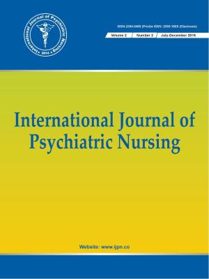International Journal of Psychiatric Nursing EDITOR Prof