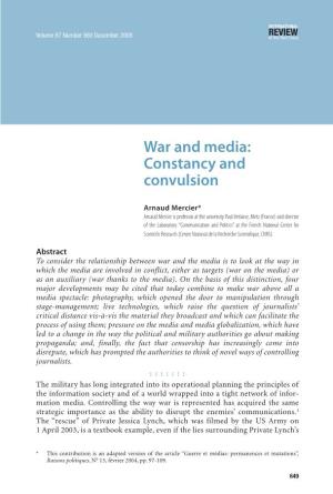 War and Media: Constancy and Convulsion