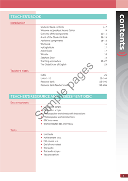 Sample Pages from Speakout Elementary Teacher's Book