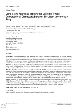 Using String Metrics to Improve the Design of Virtual Conversational Characters: Behavior Simulator Development Study