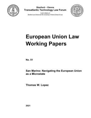 EU Law WP 51 Lopez Cover