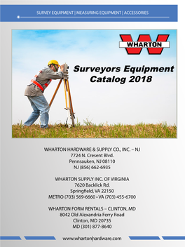 Wharton Survey Equipment Catalog