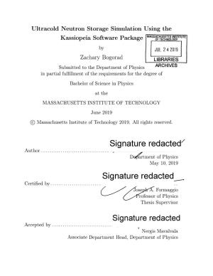 Signa Ture Redacted' Signature Redacted