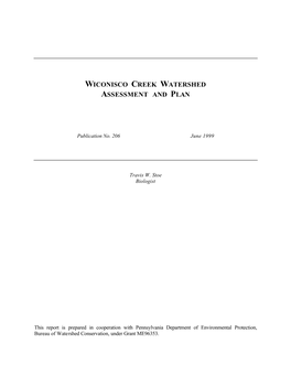 Wiconisco Creek Watershed Assessment and Plan