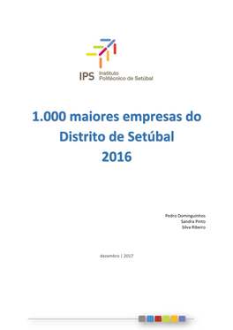 1.000 Maiores Empresas Do Distrito De Setúbal 2016