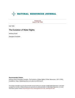 The Evolution of Water Rights