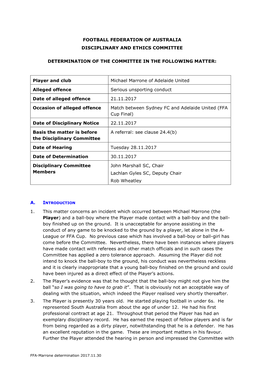 Disciplinary and Ethics Committee