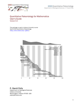 Quantitative Paleontology for Mathematica User's Guide