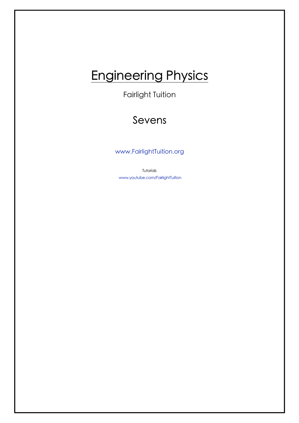 Engineering Physics