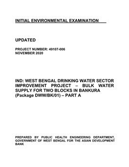 49107-006: West Bengal Drinking Water Sector Improvement Project