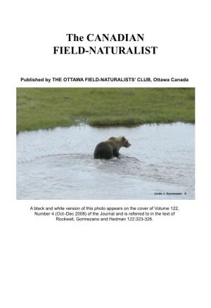 The CANADIAN FIELD-NATURALIST