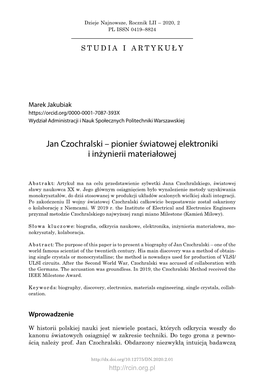 Jan Czochralski – Pionier Światowej Elektroniki I Inżynierii Materiałowej