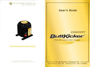 Buttkicker Concert User Guide