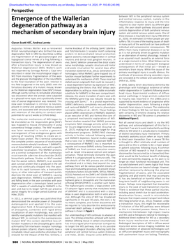 Emergence of the Wallerian Degeneration Pathway As A