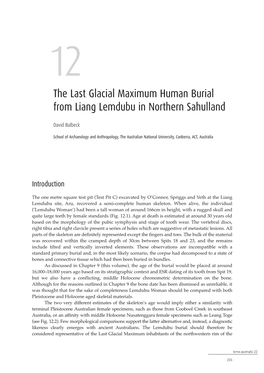 The Last Glacial Maximum Human Burial from Liang Lemdubu in Northern Sahulland