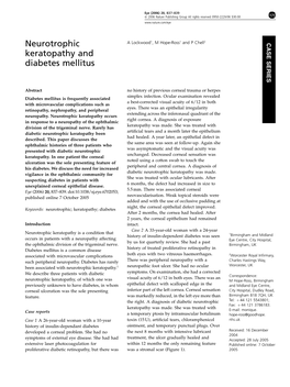 Neurotrophic Keratopathy and Diabetes Mellitus a Lockwood Et Al 838