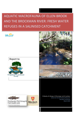 Aquatic Macrofauna of Ellen Brook and the Brockman River: Fresh Water Refuges in a Salinised Catchment