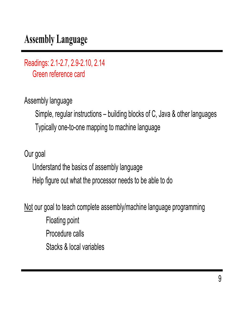 Assembly Language