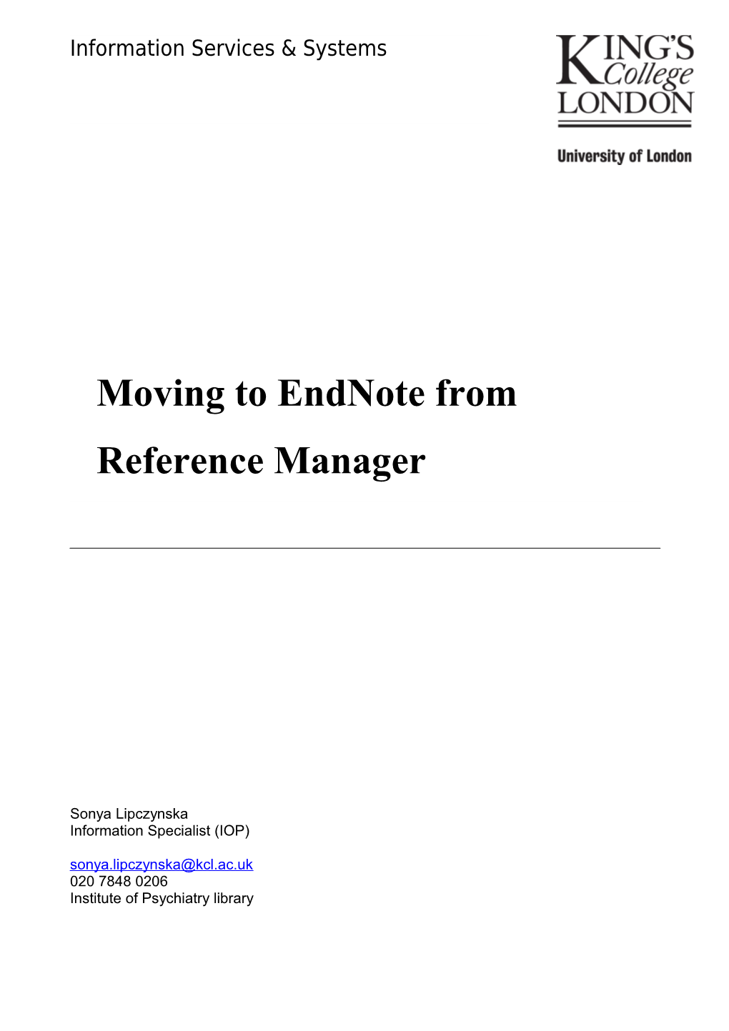 2 Moving Reference Manager References to Endnote 4