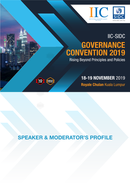 GOVERNANCE CONVENTION 2019 Rising Beyond Principles and Policies