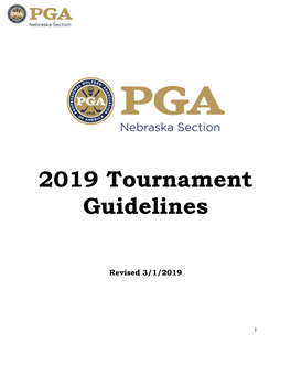 2019 Tournament Guidelines