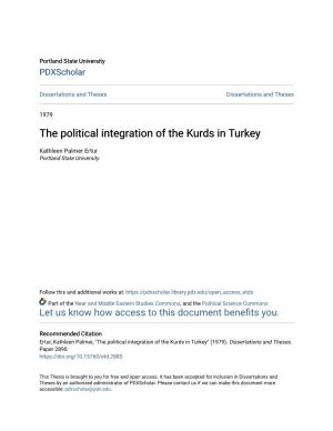 The Political Integration of the Kurds in Turkey