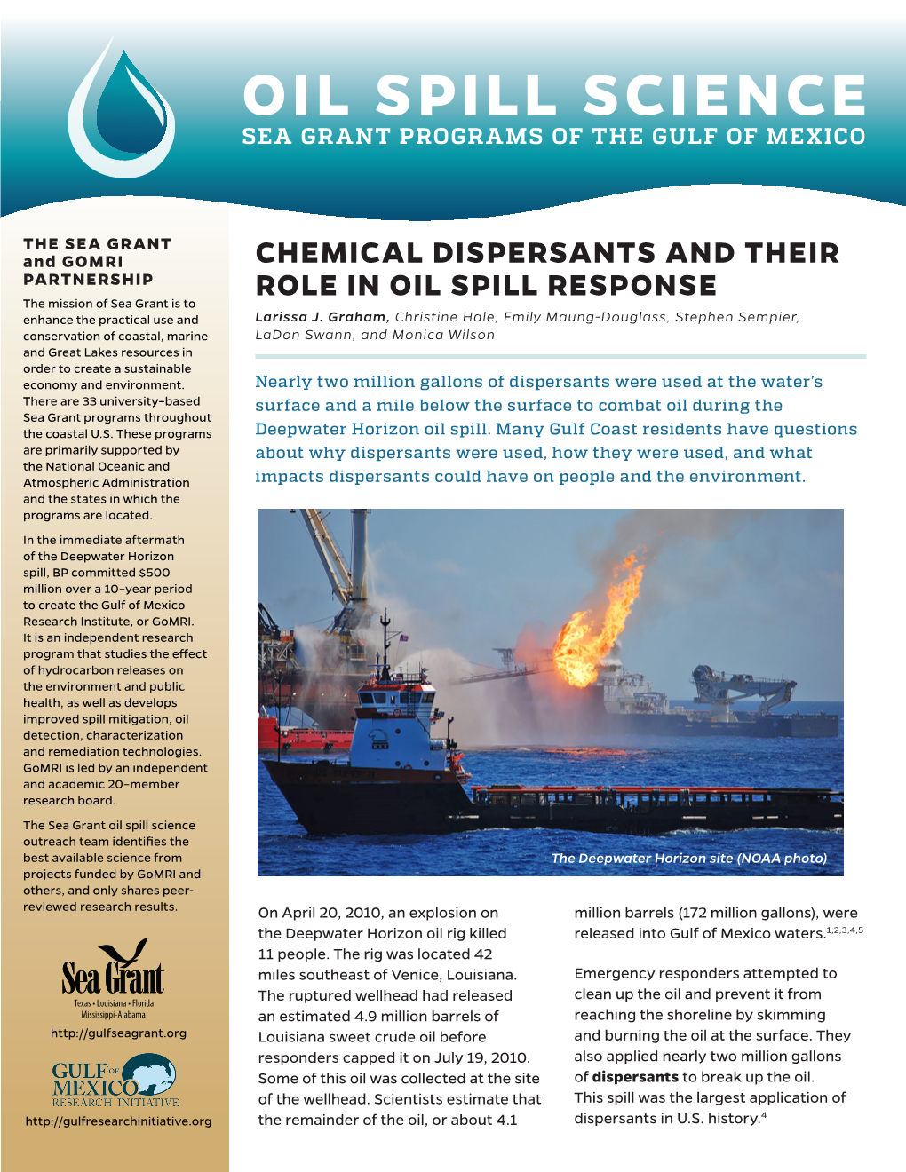 Chemical Dispersants And Their Role In Oil Spill - DocsLib