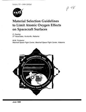 Material Selection Guidelines to Limit Atomic Oxygen Effects on Spacecraft Surfaces